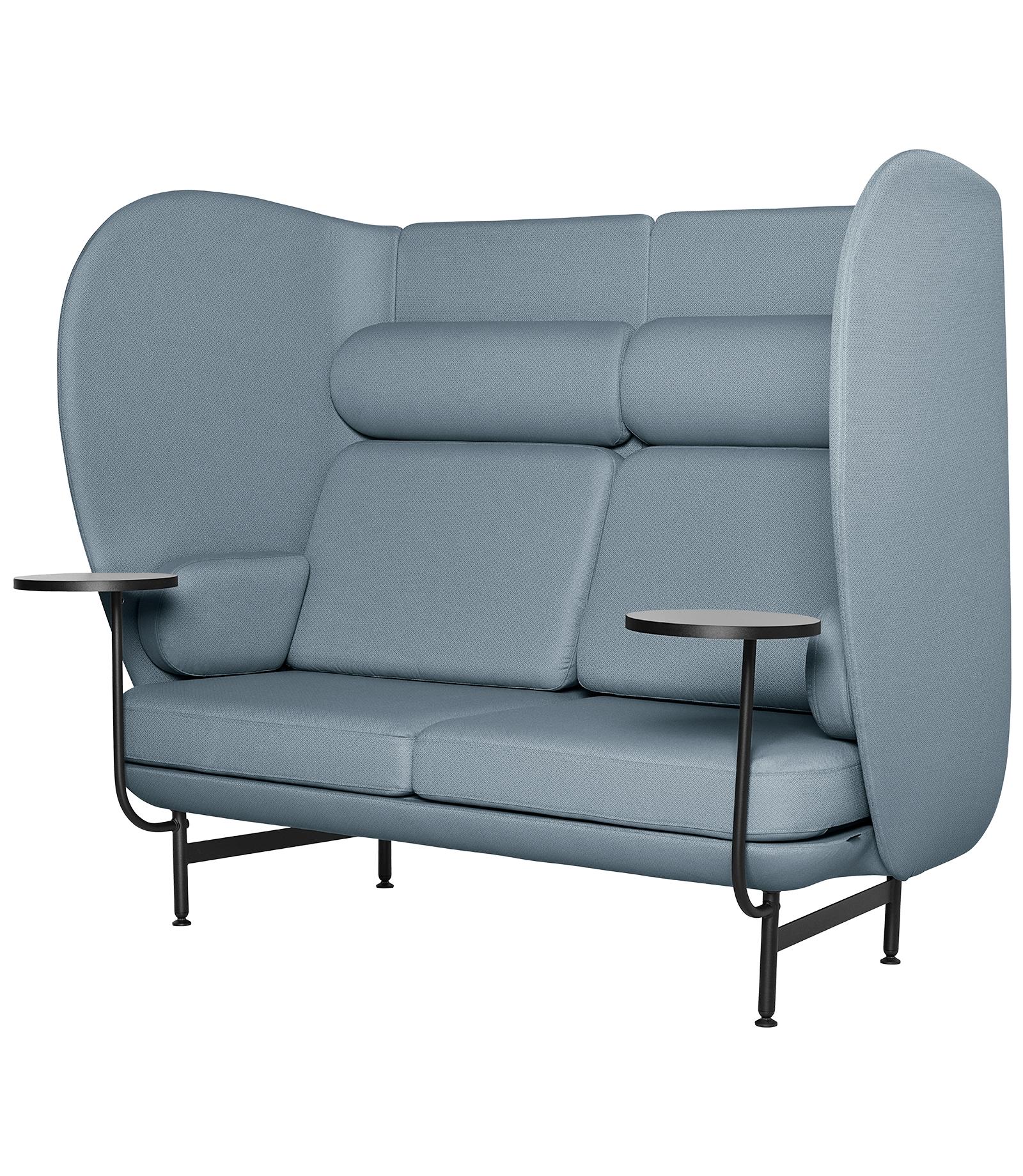 Plenum 2 Seater Sofa, Black Powdercoat