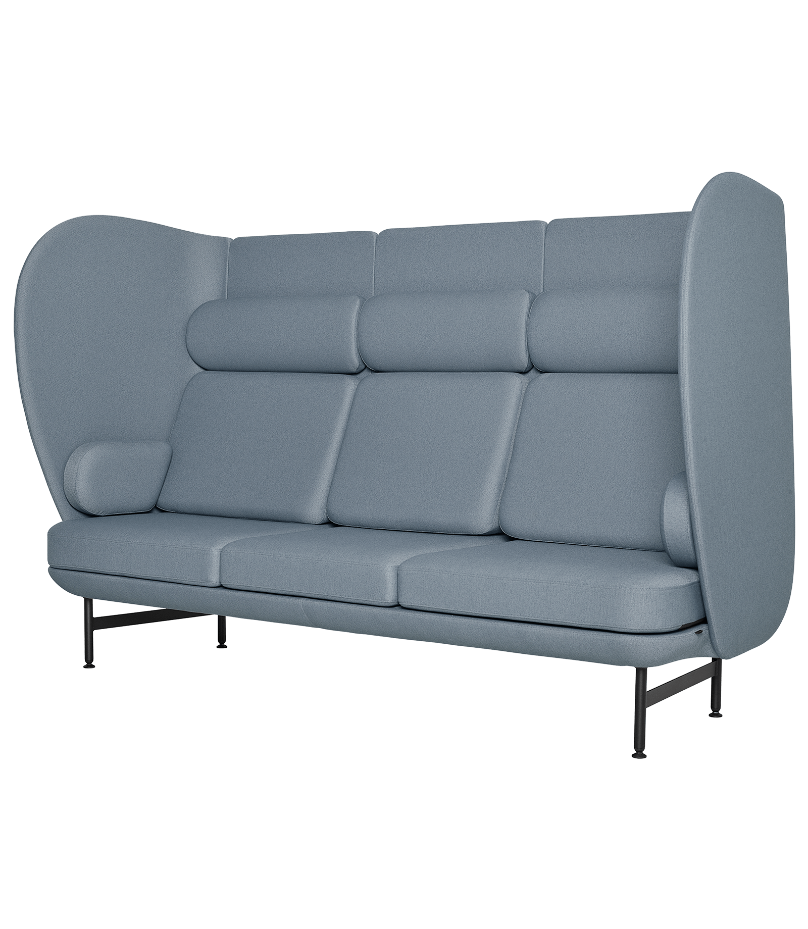 Plenum 3 Seater Sofa, Black Powdercoat