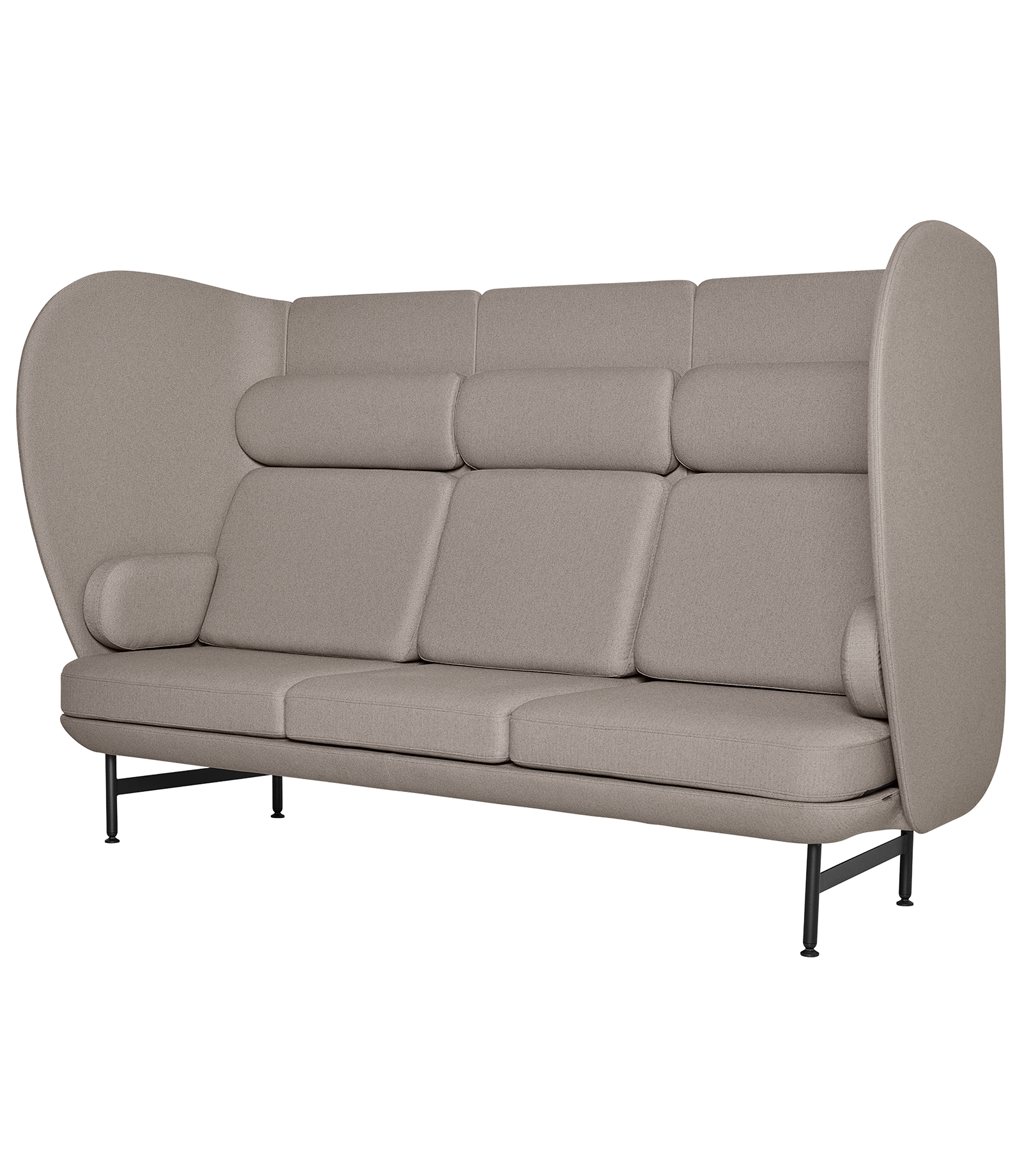 Plenum 3 Seater Sofa, Black Powdercoat