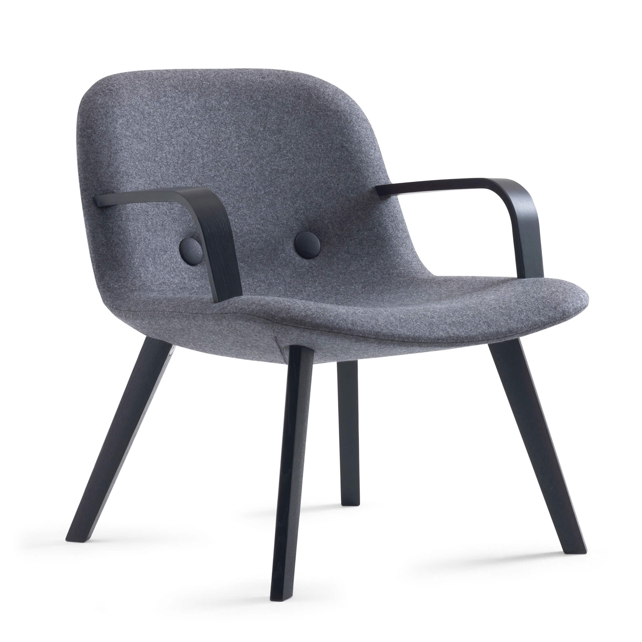 EJ3 - Eyes Wood Lounge Chair with Arms