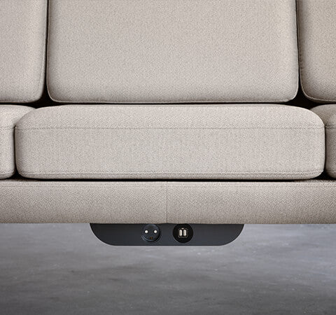 Plenum 2 Seater Sofa, Black Powdercoat