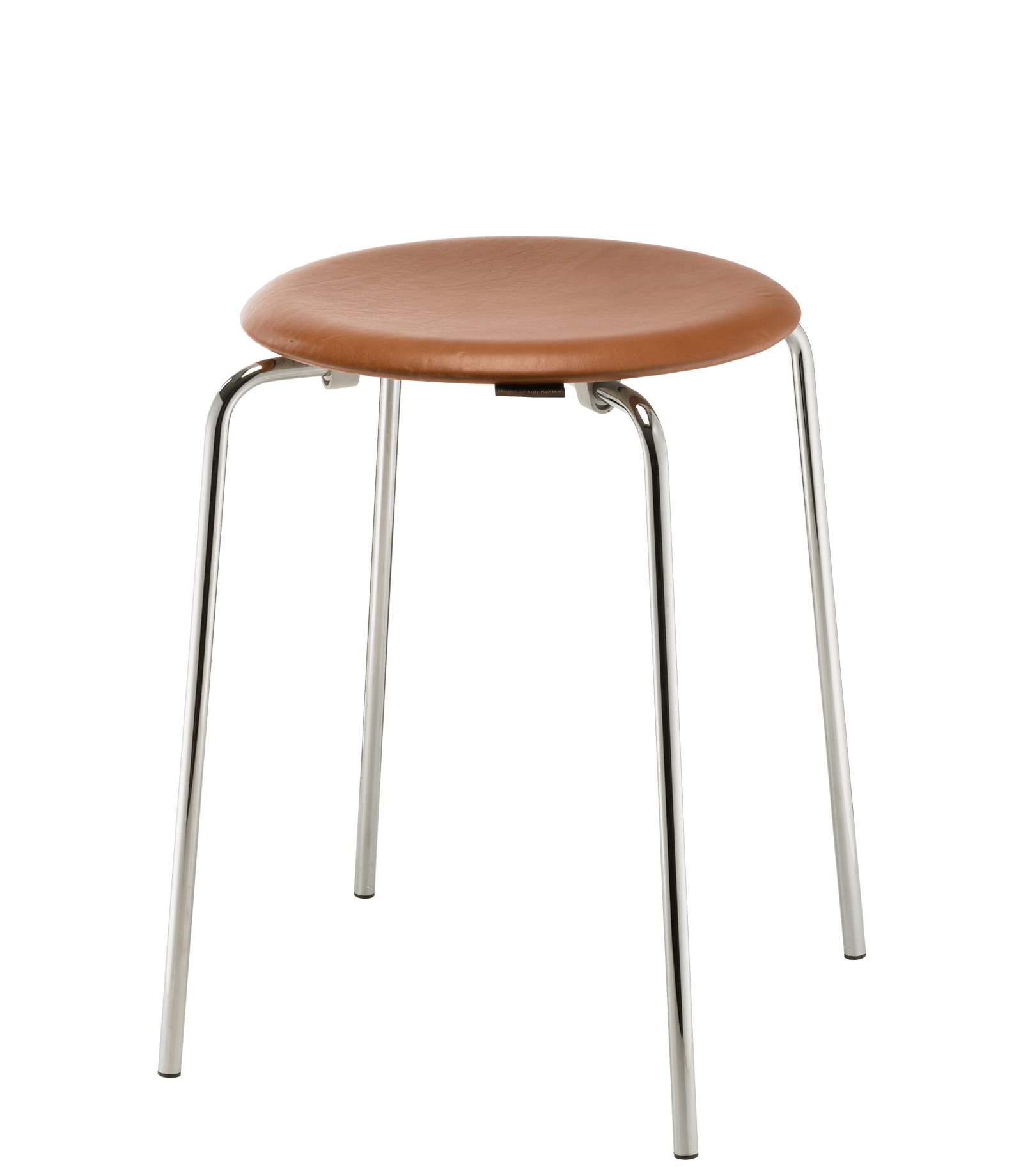 Dot Stool, Walnut Leather