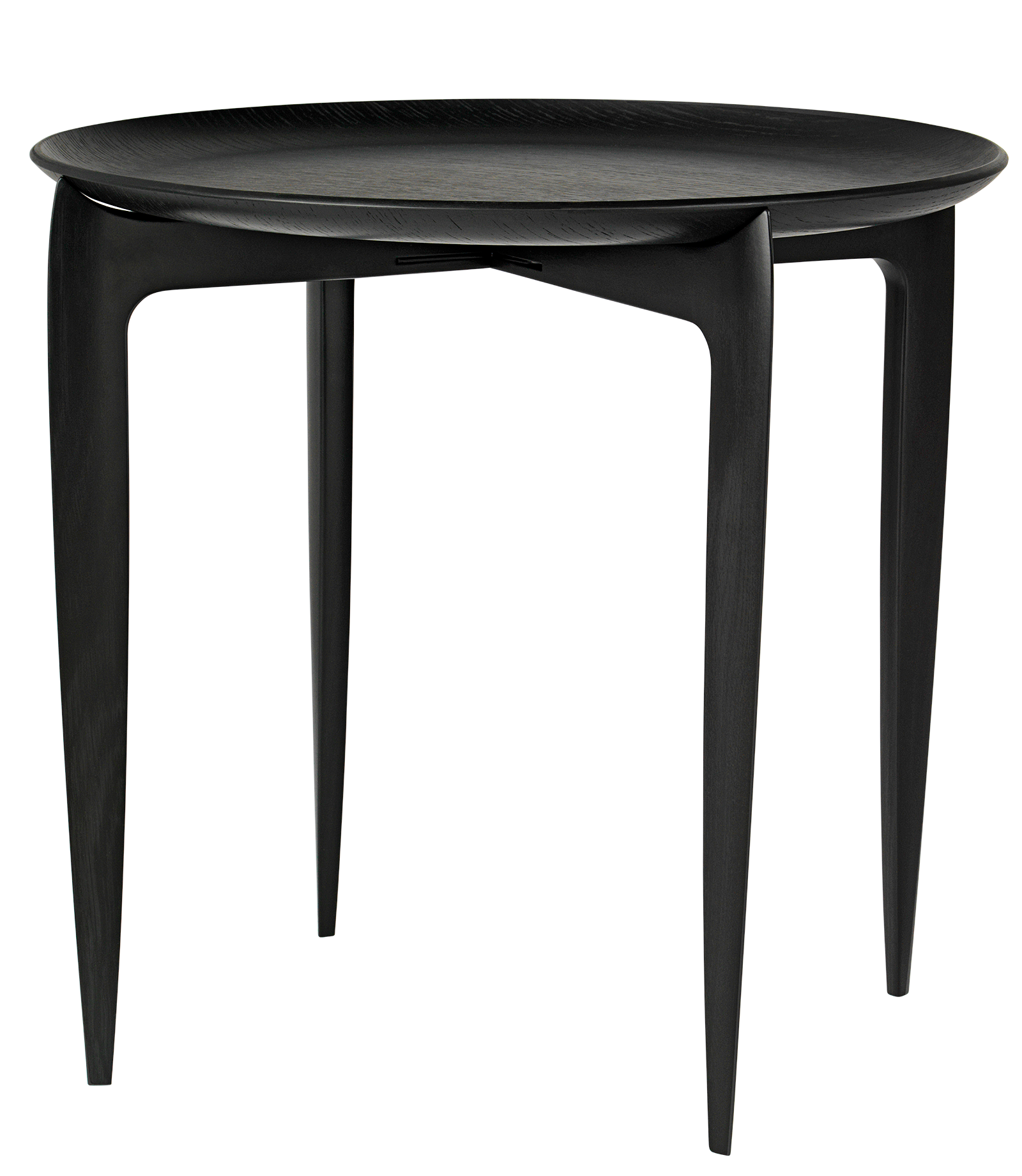 Foldable Tray Table Black Lacquered