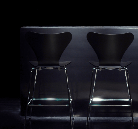Series 7 Stool - Unupholstered, 75cm