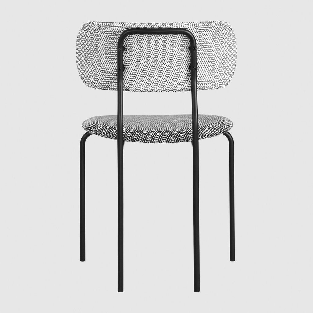 Coco Dining Chair Fully Uphol, Black Bas