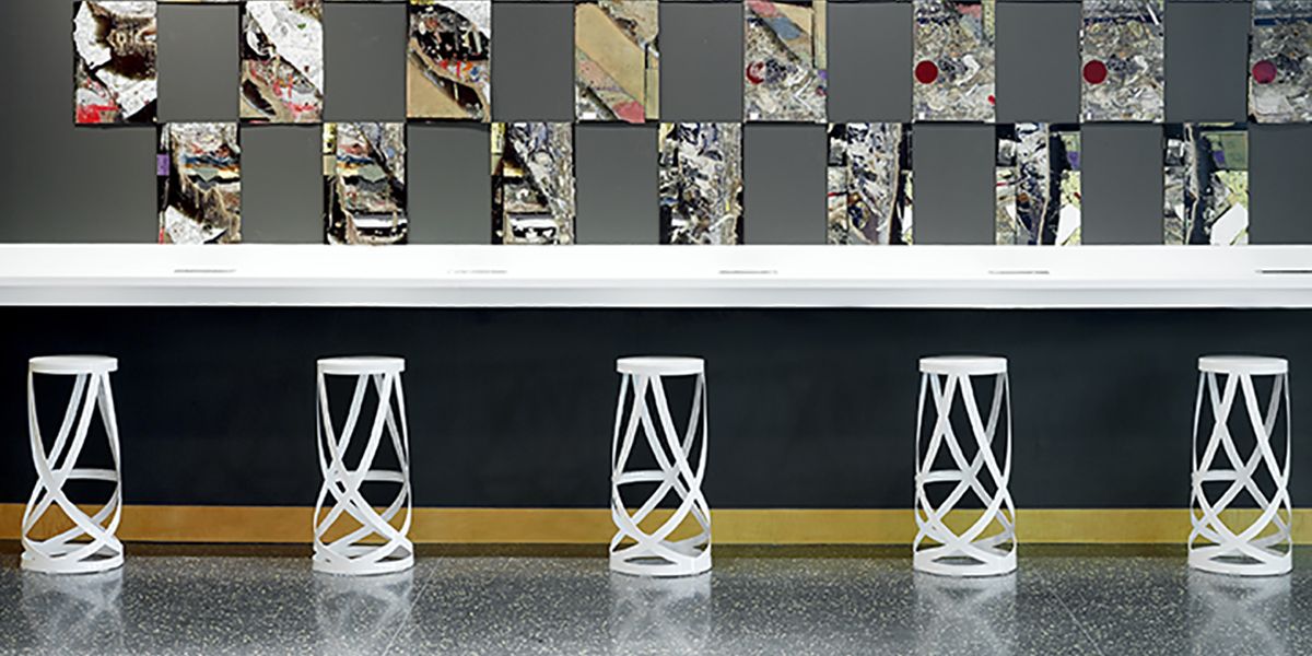 Ribbon high stool 77cm