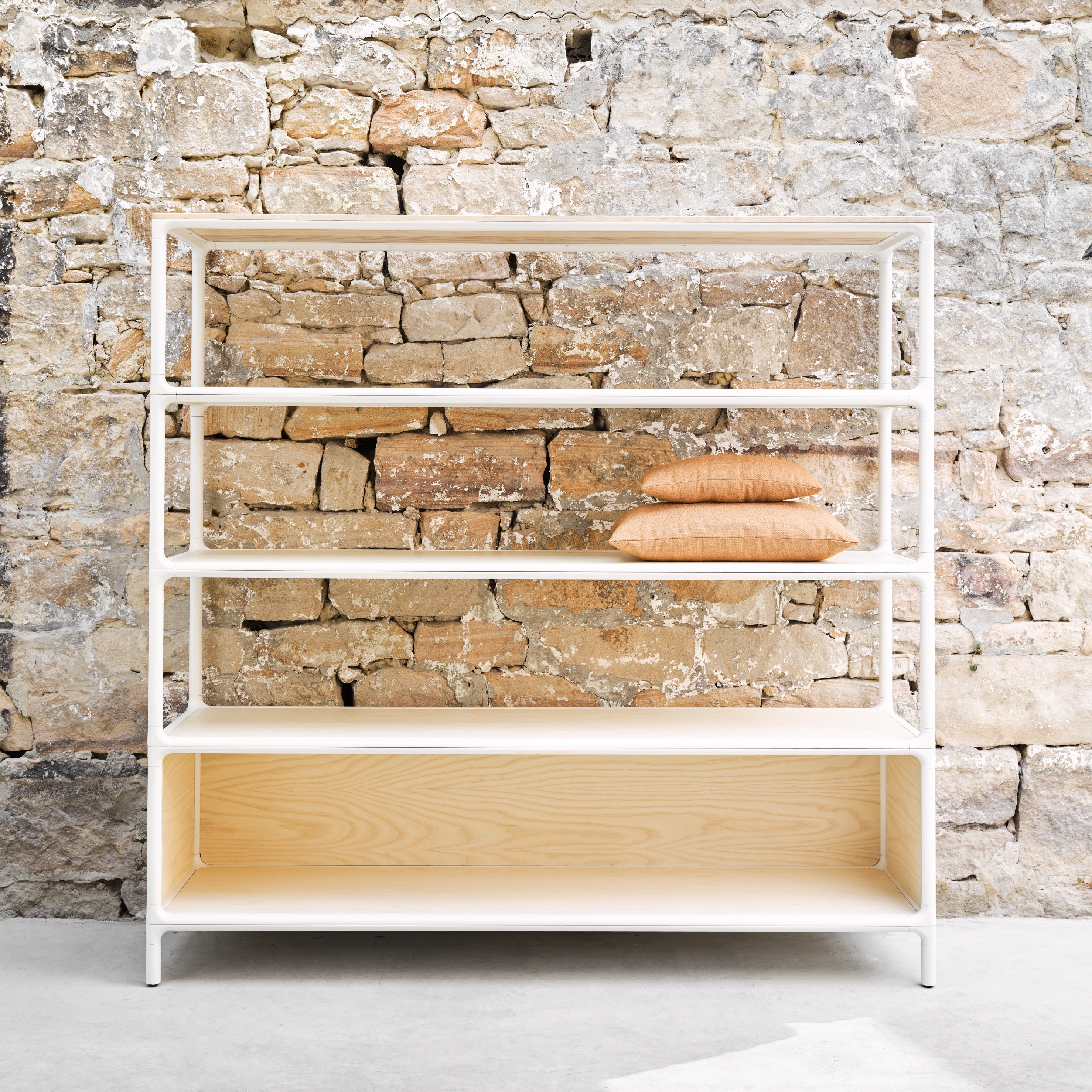 Molloy shelving - 1800x450, Ash/white