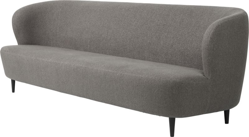 Stay Oval Sofa - 240x95, Wood Legs