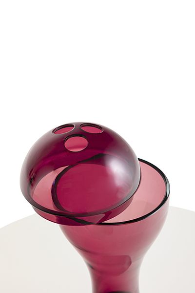 Glass Newson Vase with Lid