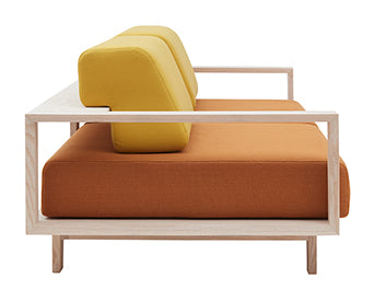 Wood 2-Seater Sofa/Sofa Bed