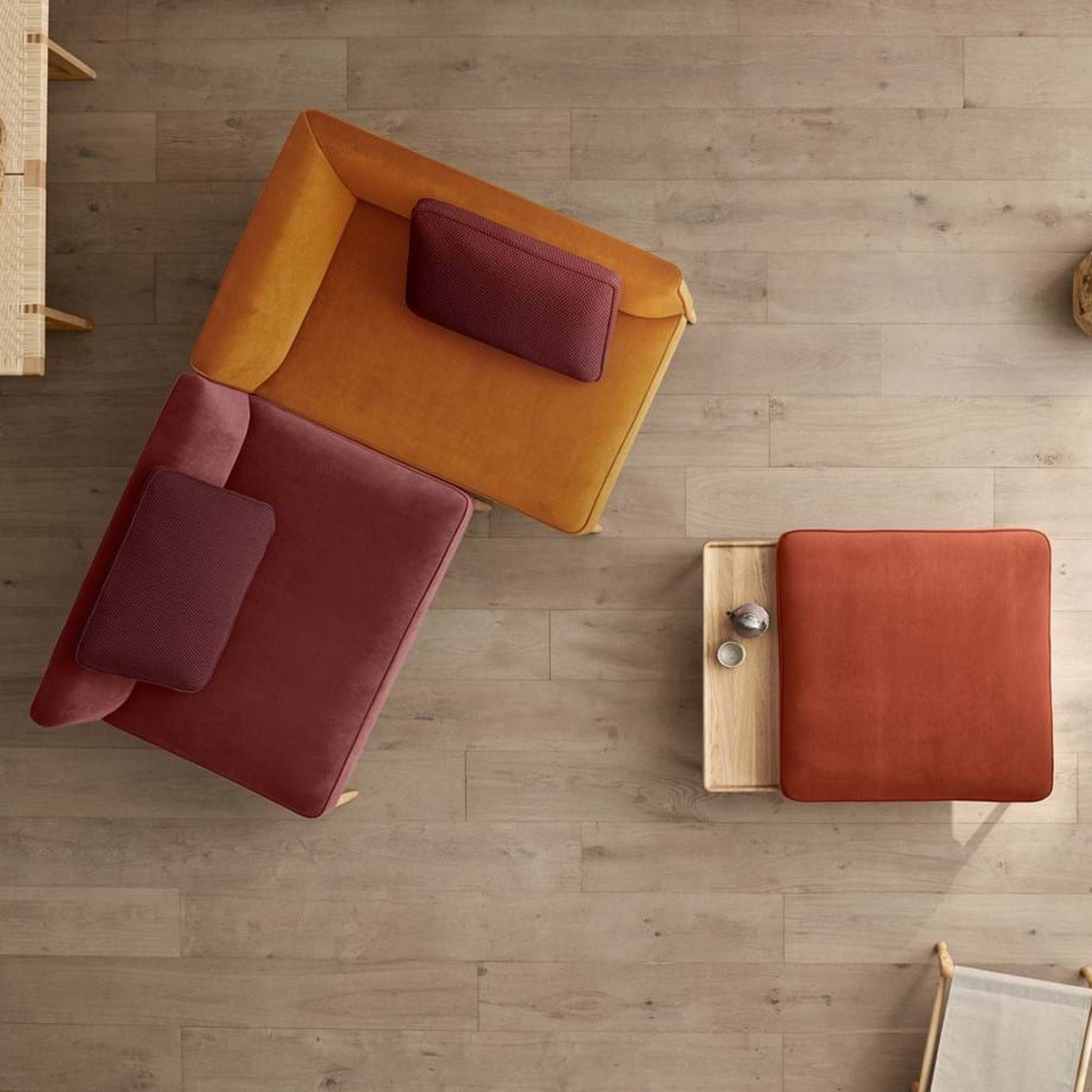 E300 Embrace Centre Section Sofa - Oak