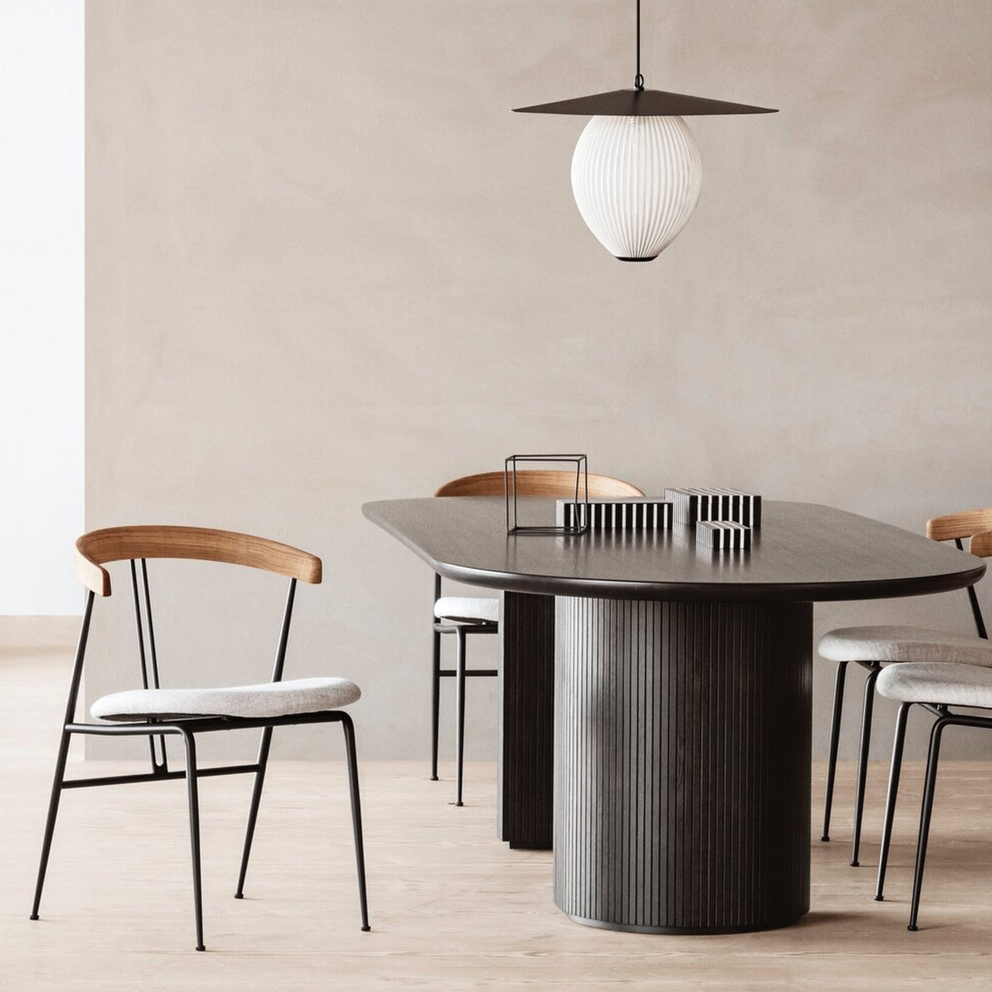 Moon Table - Elliptical, 298x101, Veneer