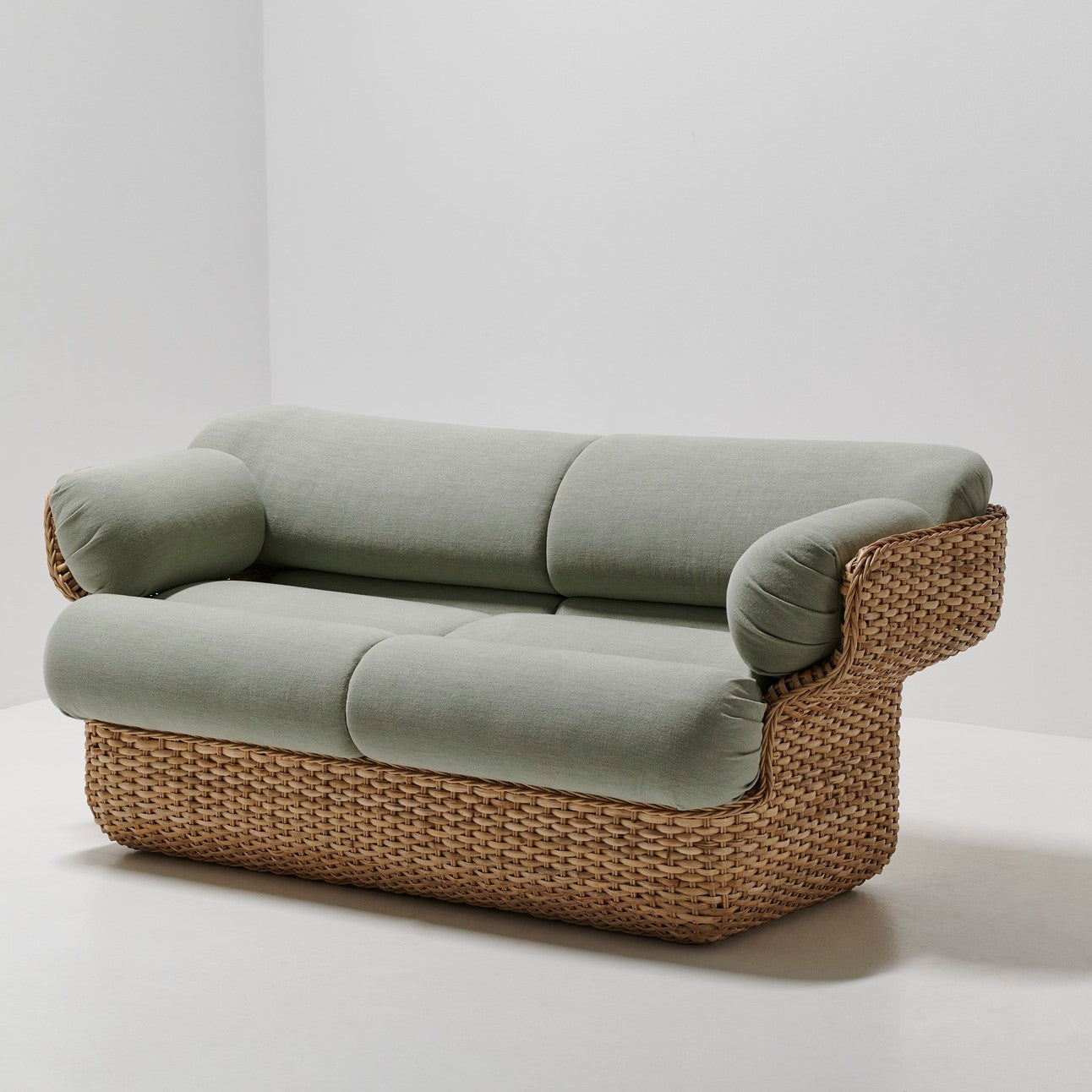 Basket Sofa - Fully Upholstered, 2-Seats