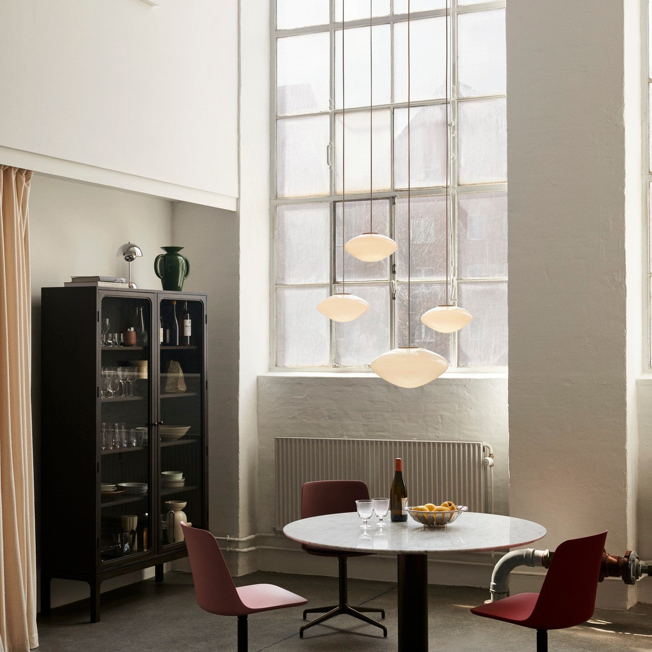 Mist AP15 Pendant Matt White Glass