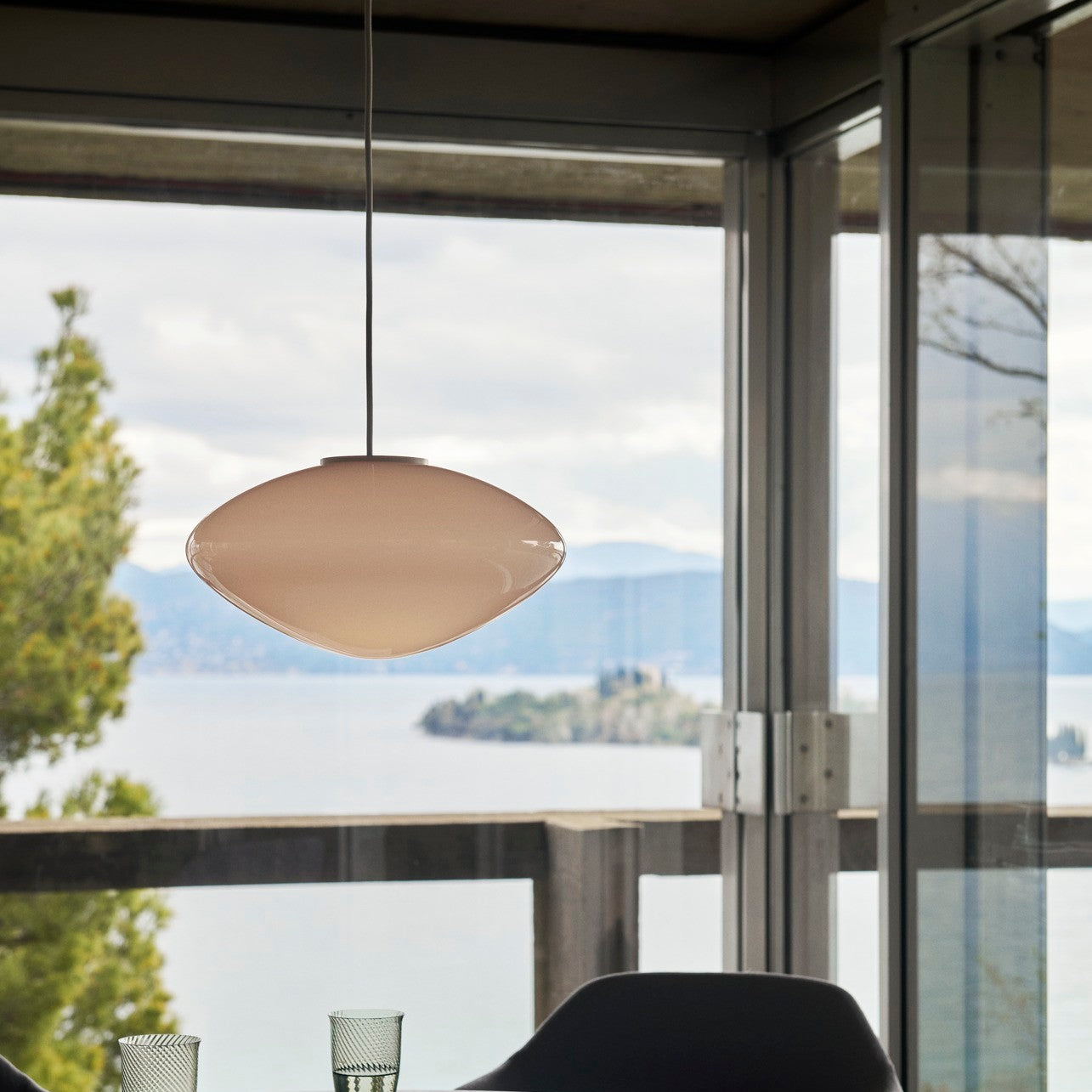 Mist AP16 Pendant Matt White Glass