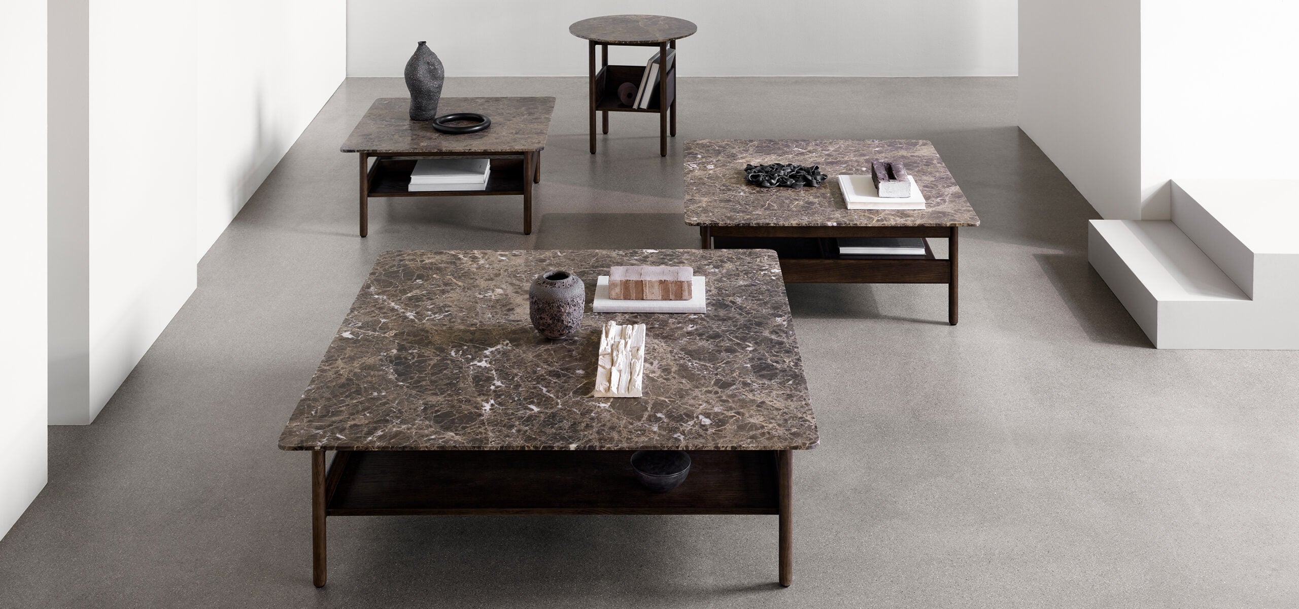 Collect Coffee Table L Square Dark Brown