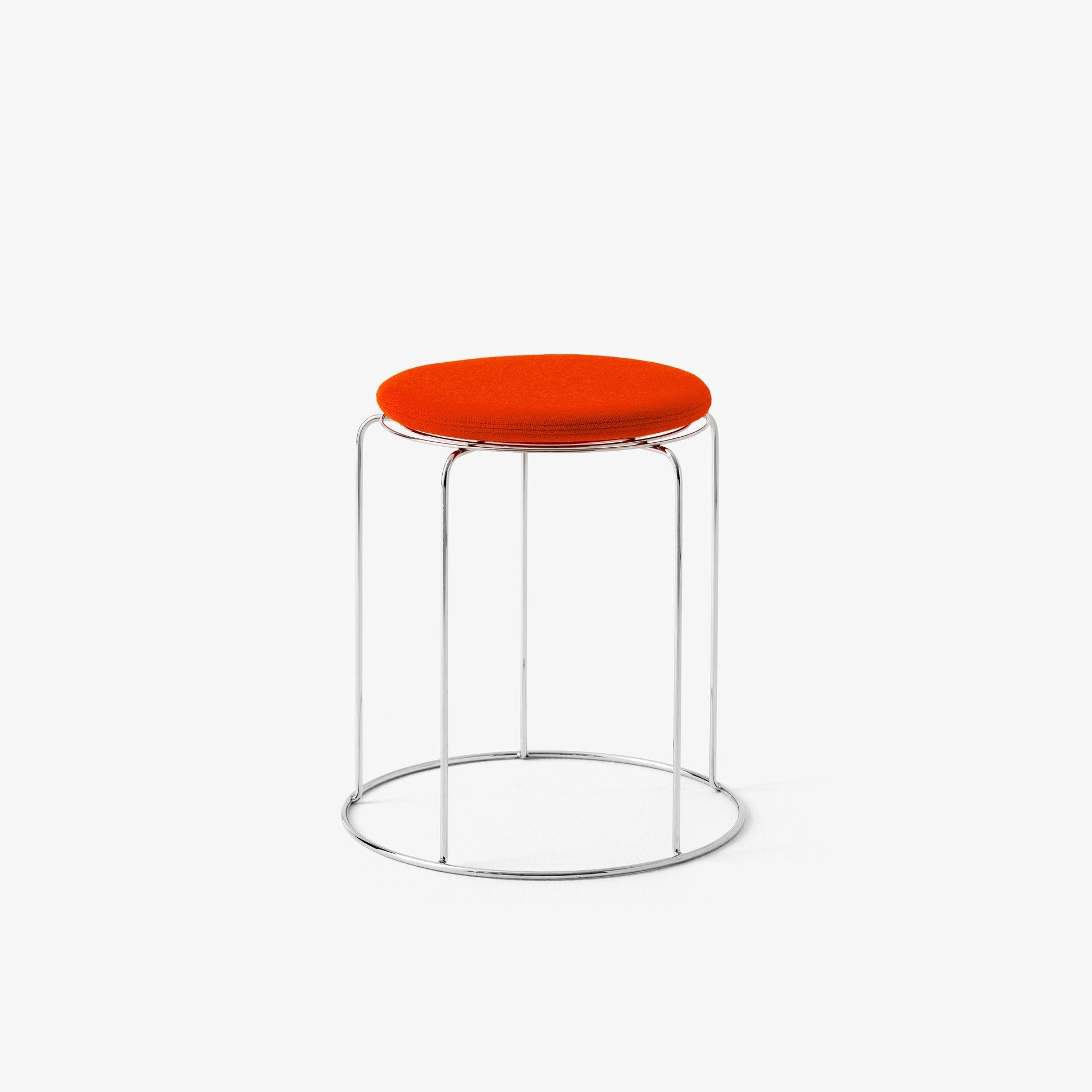 Wire Stool VP11, Seat Pad Ø: 36cm