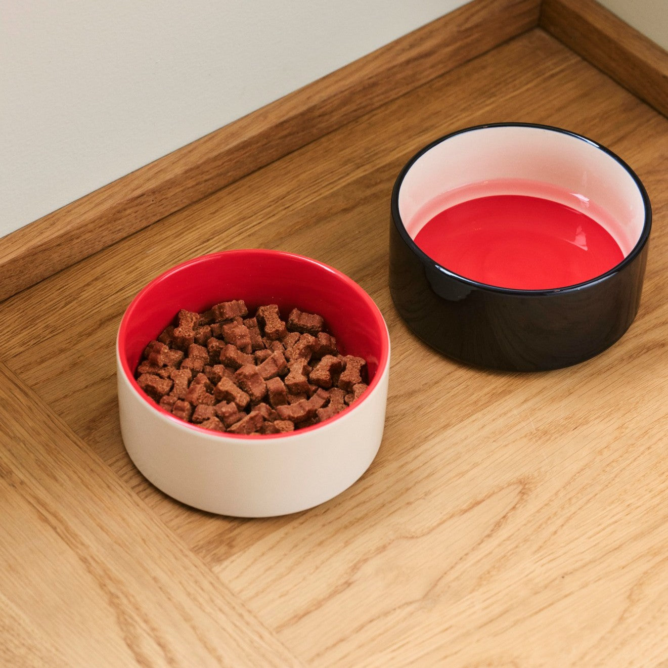 Dogs Bowl Small - Blue base, Red rim