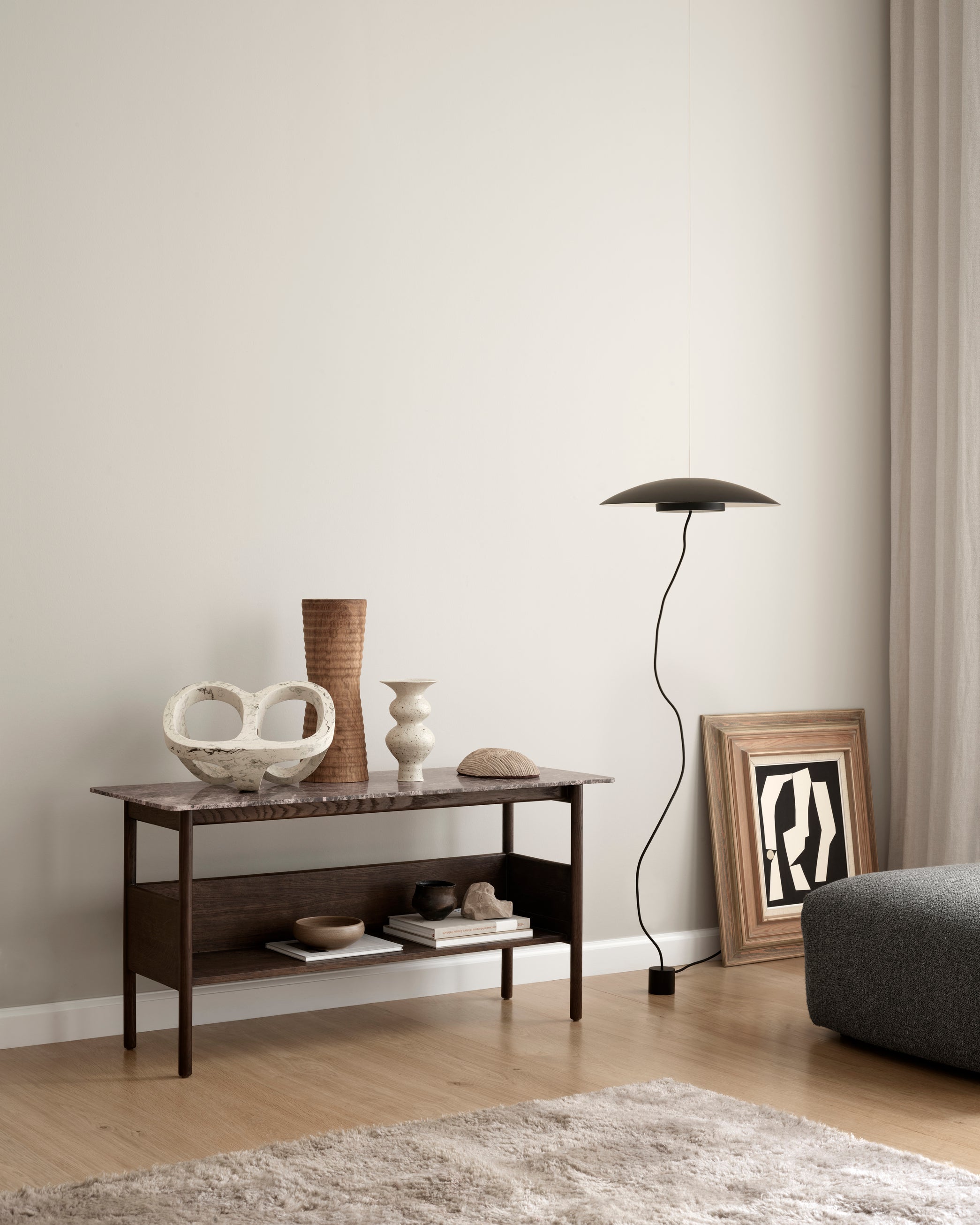 Collect Console Side Table. Low. D Brown