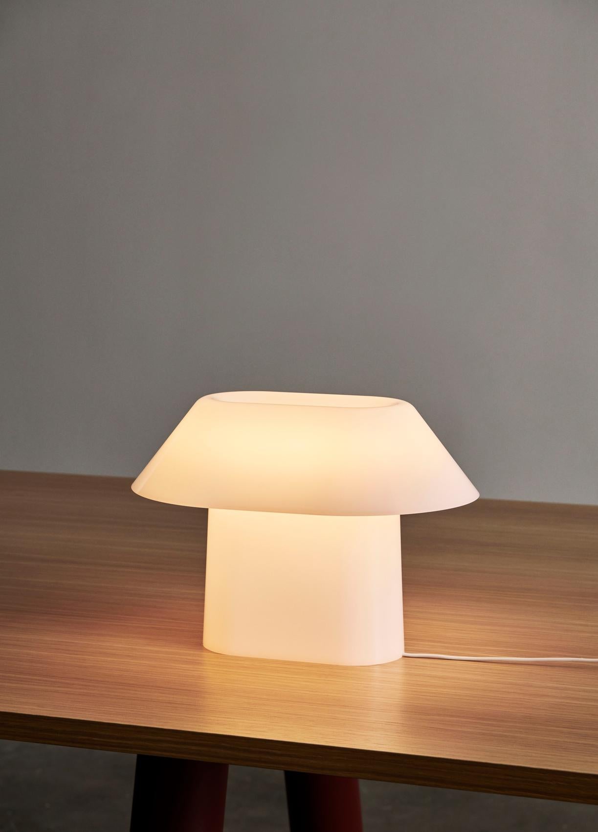Drome Table Lamp - White Opal Acrylic