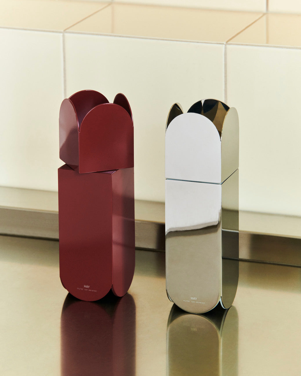 Arcs Salt & Pepper Grinder L, Burgundy