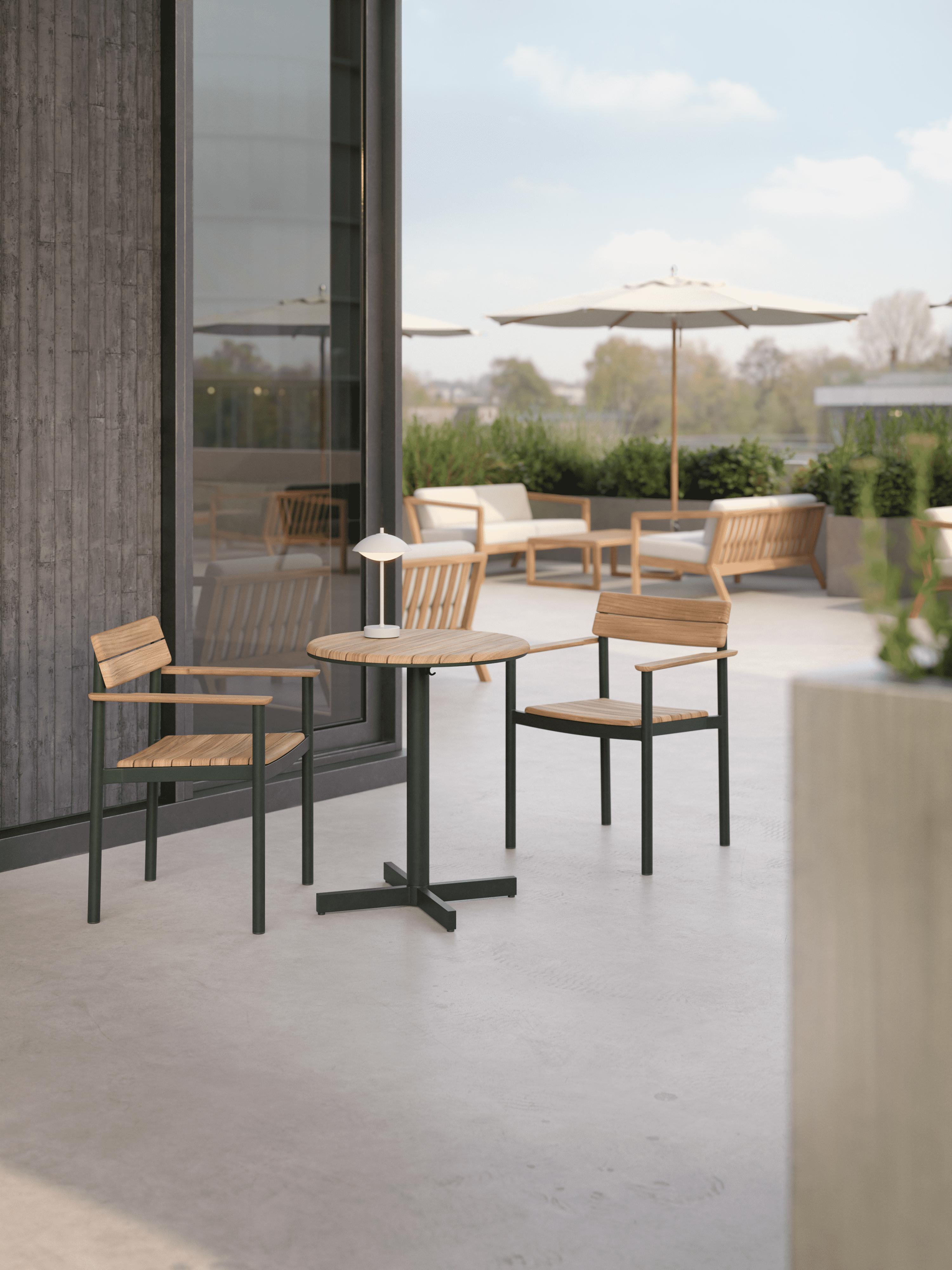 Pelagus Cafe Table Ø62.5cm, Hunter Green