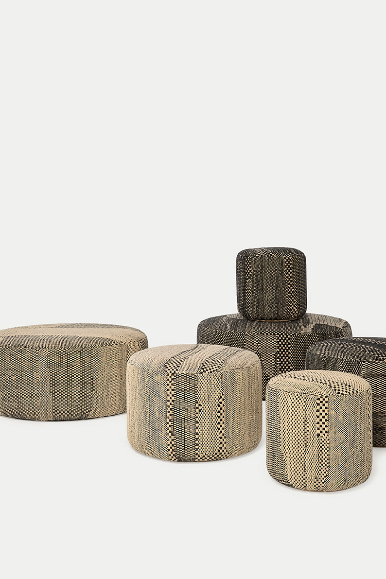 Wabisabi Pouf - Medium, Bone