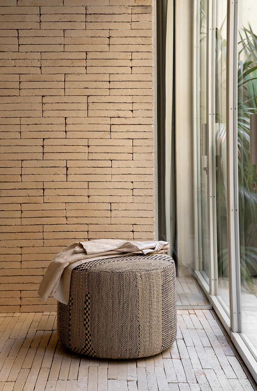 Wabisabi Pouf - Medium, Bone