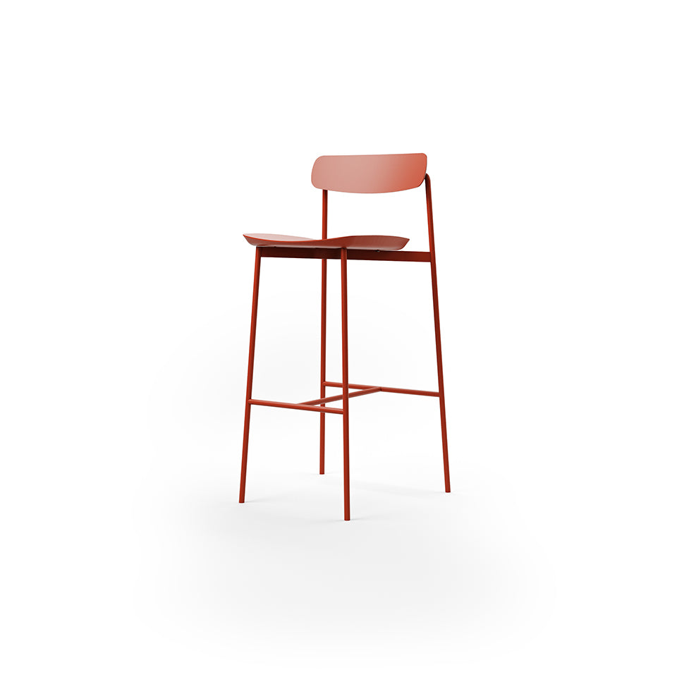 Sia Outdoor 750 Stool - Terra red