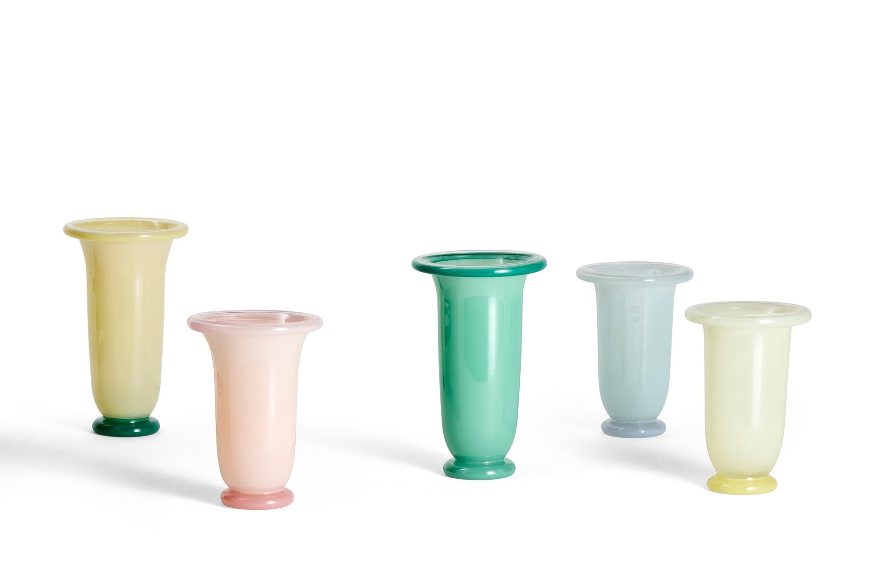 Empire Vase - M, Light Pink w/ Pink Base