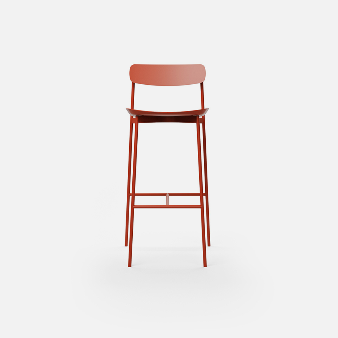 Sia Outdoor 750 Stool - Terra red