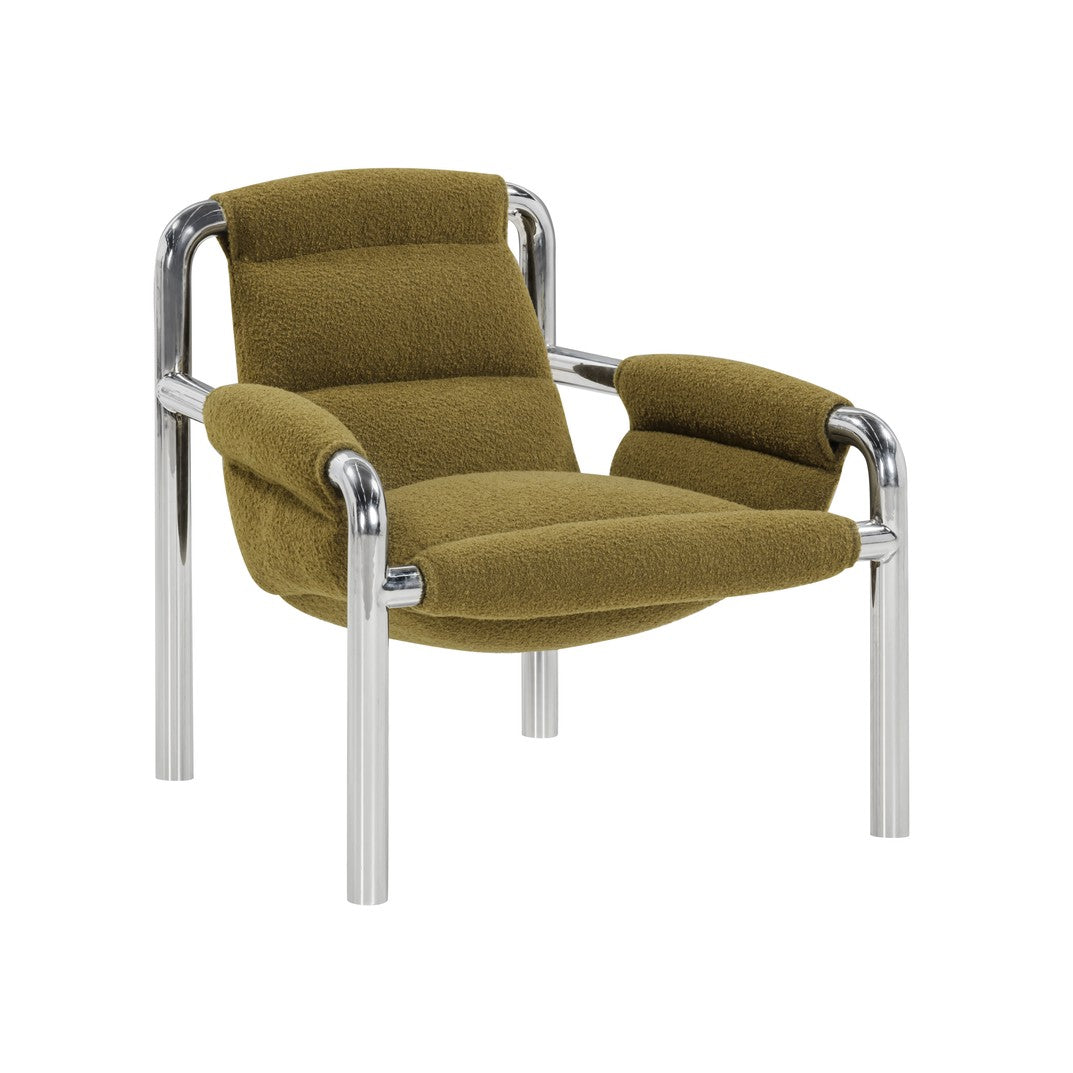 Atli Lounge Chair, Chromed Plated Legs