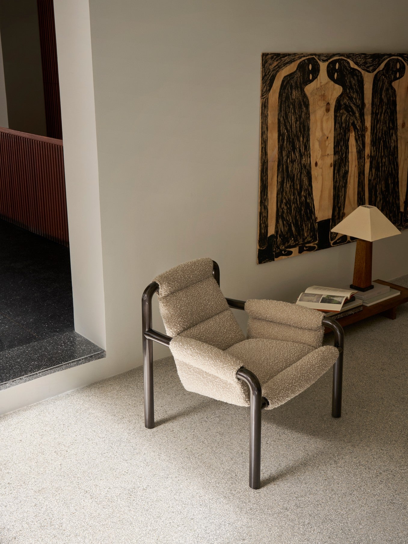 Atli Lounge Chair, Dark Grey Lacq Legs