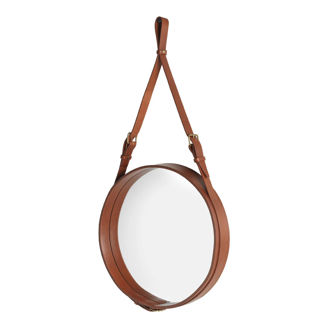 Adnet Mirror Circular - Ø58cm, Saddle