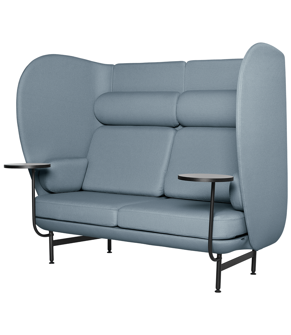 Plenum 2 Seater Sofa, Black Powdercoat