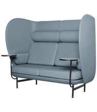 Plenum 2 Seater Sofa, Black Powdercoat