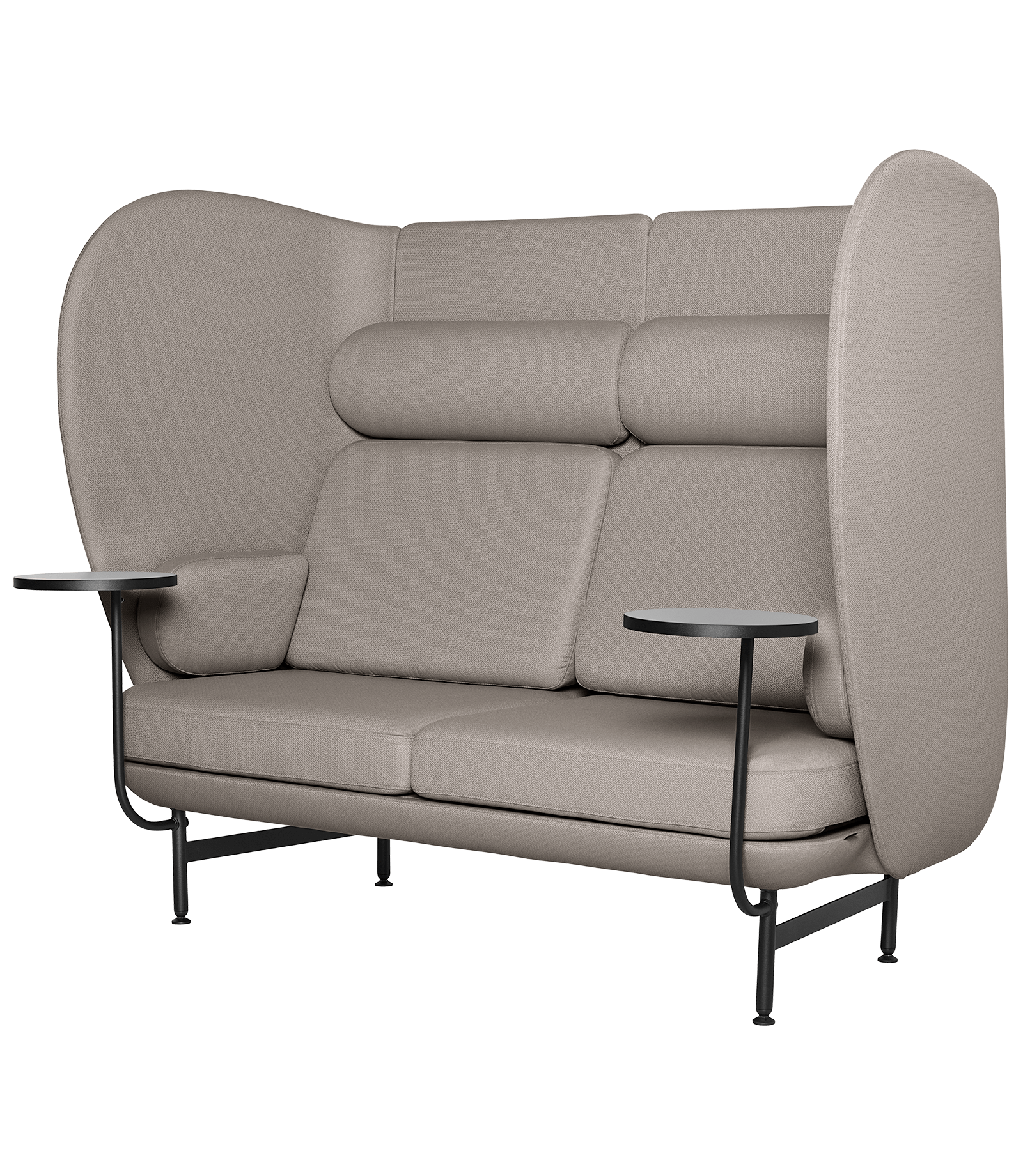 Plenum 2 Seater Sofa, Black Powdercoat