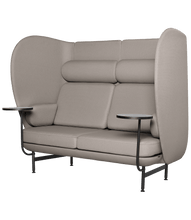 Plenum 2 Seater Sofa, Black Powdercoat