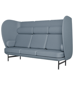 Plenum 3 seater sofa, black powdercoat