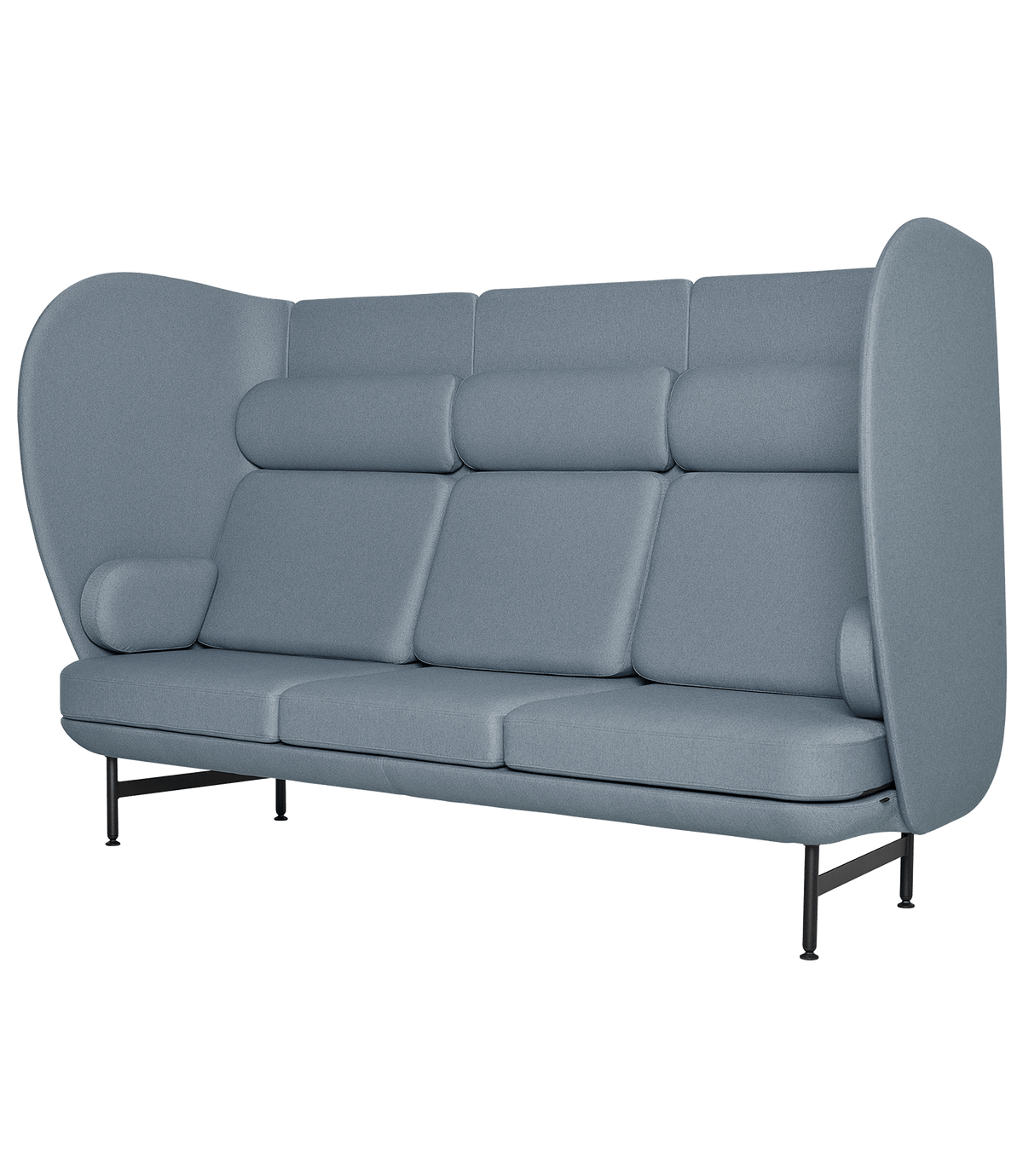 Plenum 3 Seater Sofa, Black Powdercoat