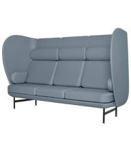 Plenum 3 Seater Sofa, Black Powdercoat