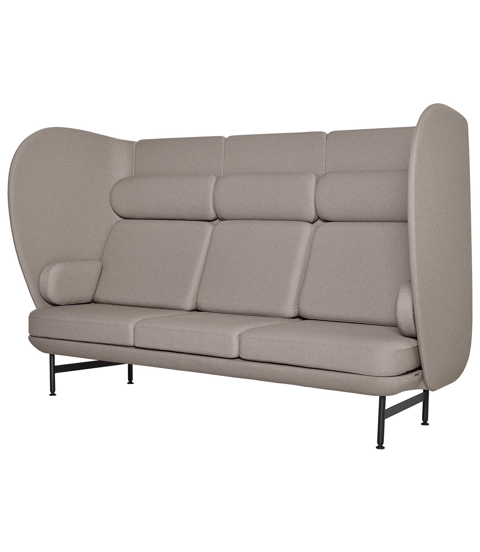 Plenum 3 seater sofa, black powdercoat