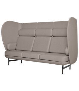 Plenum 3 seater sofa, black powdercoat