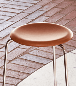 High Dot™ Stool Walnut Leather with Chrome