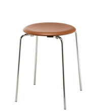 Dot Stool, Walnut Leather