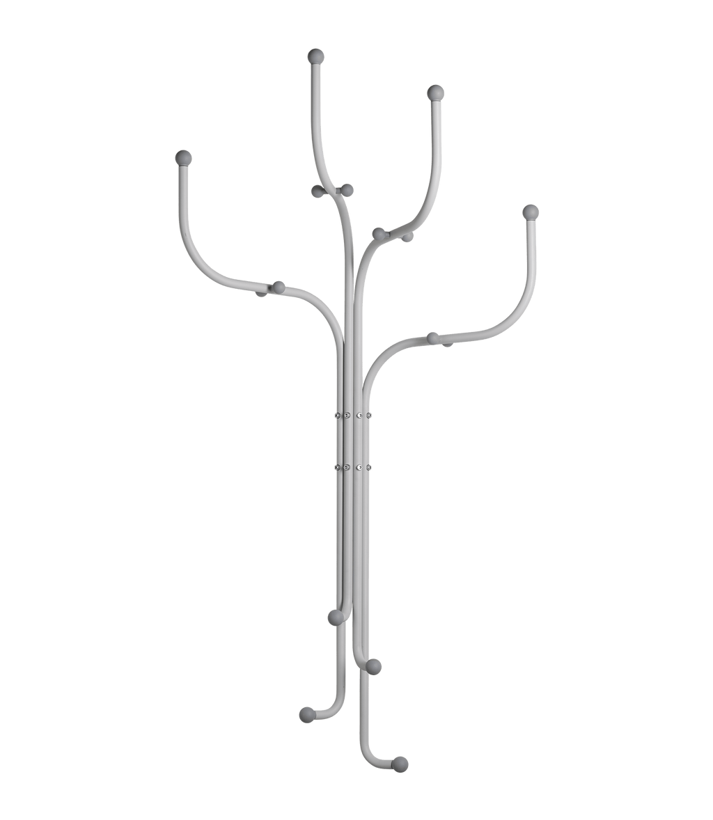 Coat Tree Wall - Light Grey/Grey Knobs