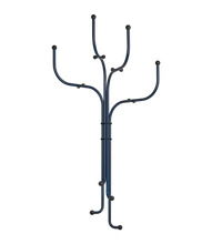 Coat Tree Wall - Dark Blue/Black Knobs