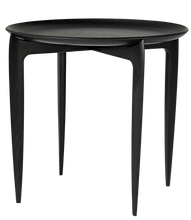 Foldable Tray Table Black Lacquered