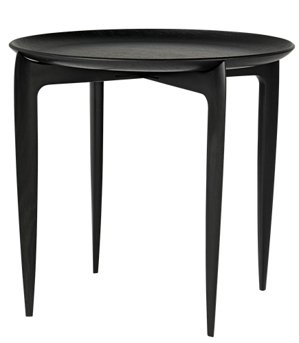 Foldable Tray Table Black Lacquered