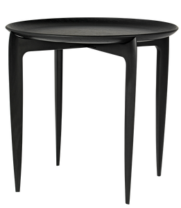 Foldable Tray Table Black Lacquered